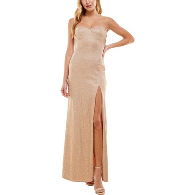 

Женское бежевое вечернее платье без бретелек City Studio для юниоров  BHFO 8416, Champagne