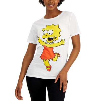 Женская белая футболка с рисунком The Simpsons, пуловер и верхняя рубашка Juniors XS BHFO 2412