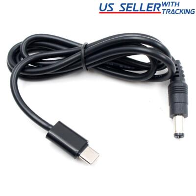 2pcs USB C Type-C 9V 12V 15V 20V PD Trigger 3ft Power Cable 5A DC 5.5 x 2.1mm