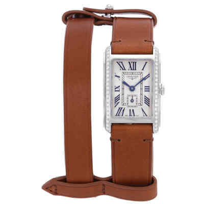 Женские часы Longines Dolcevita X YVY с кварцевым и бриллиантовым серебряным циферблатом L5255071B