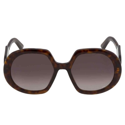 Pre-owned Dior Gradient Smoke Butterfly Ladies Sunglasses Bobby R1u 20a1 56 In Gray