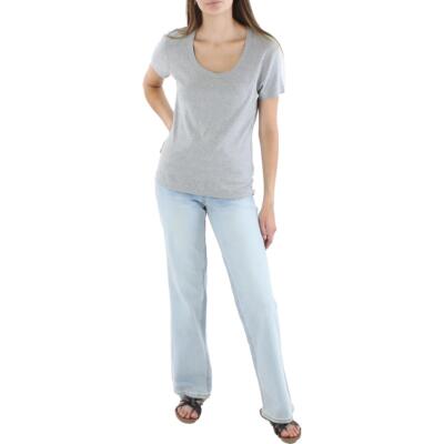 

Женская хлопковая футболка с круглым вырезом Three Dots, пуловер, рубашка BHFO 0767