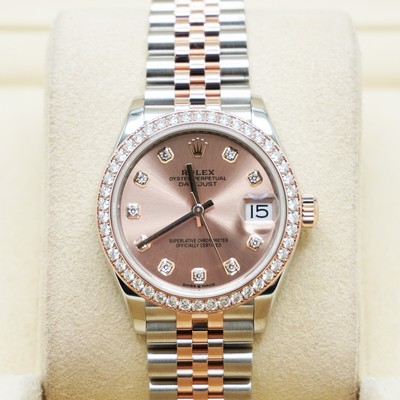 Rolex Datejust Rose Dial Diamond Bezel 31mm 278381RBR