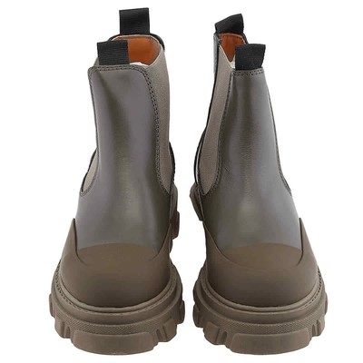 Pre-owned Ganni Kalamata Cleated Low Chelsea Boots In Check Description