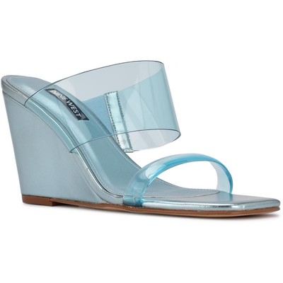 Женские туфли на танкетке Nine West Nats синего цвета с ремешками 7 средних размеров (B, M) BHFO 0002