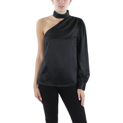 Женская черная блузка-рубашка с плиссированным рукавом на одно плечо Ookie & Lala, M BHFO 6807