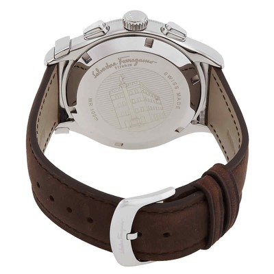 Pre-owned Ferragamo 1898 Sport Chronograph Quartz Brown Dial Men's Watch Sfyl01422