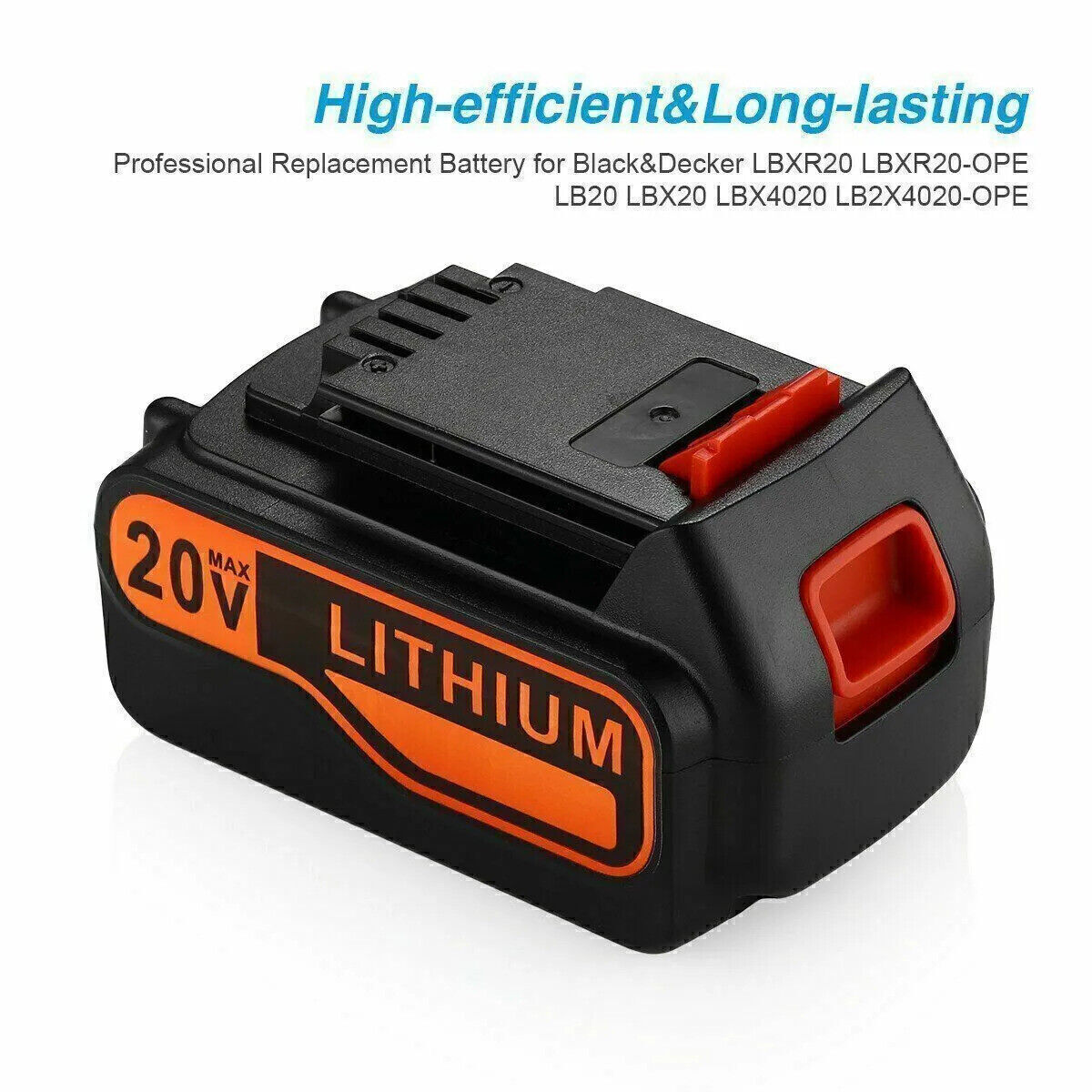 2X 8.0Ah 20Volt LB2X4020 Battery FOR Black & Decker 20V MAX Lithium LBXR20 LBX20