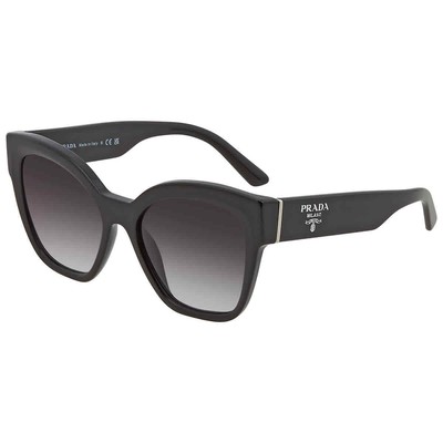 Pre-owned Prada Grey Gradient Cat Eye Ladies Sunglasses Pr 17zs 1ab09s 54 Pr 17zs 1ab09s In Gray