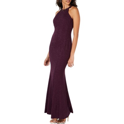 

Женское вечернее платье фиолетового цвета с блестками NW Nightway  BHFO 7014, Mulberry