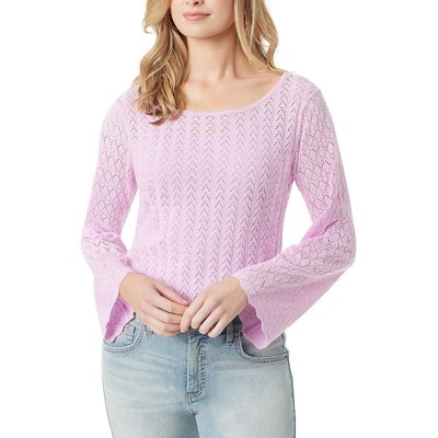Женский пуловер-свитер Jessica Simpson Taytum Pink Pointelle S BHFO 0031