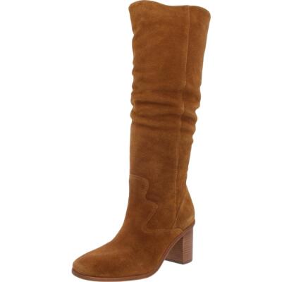 

Женские замшевые сапоги до колена Lucky Brand Jolna на высоком блочном каблуке BHFO 3171, Topanga tan, LKJOLNA