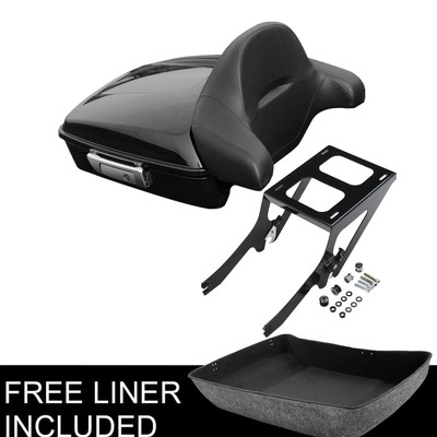 Chopped Pack Trunk Pad Mount Rack For Harley Deluxe Heritage Classic 2018-Up 19
