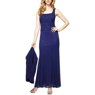 

Alex Evenings Женское синее коктейльное вечернее платье из 2 предметов Petites  BHFO 9471, Electric blue