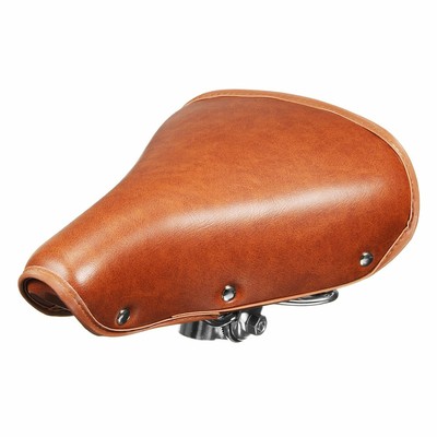Vintage Retro Bicycle Bike Saddle Cycling PU Leather Spring Comfortable Seat