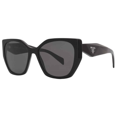 Pre-owned Prada Grey Butterfly Ladies Sunglasses Pr 19zs 1ab5s0 55 Pr 19zs 1ab5s0 55 In Gray