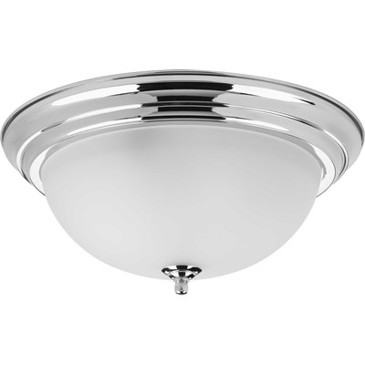 Progress Lighting P3926-15ET Dome Glass CTC Flush Mount Polished Chrome