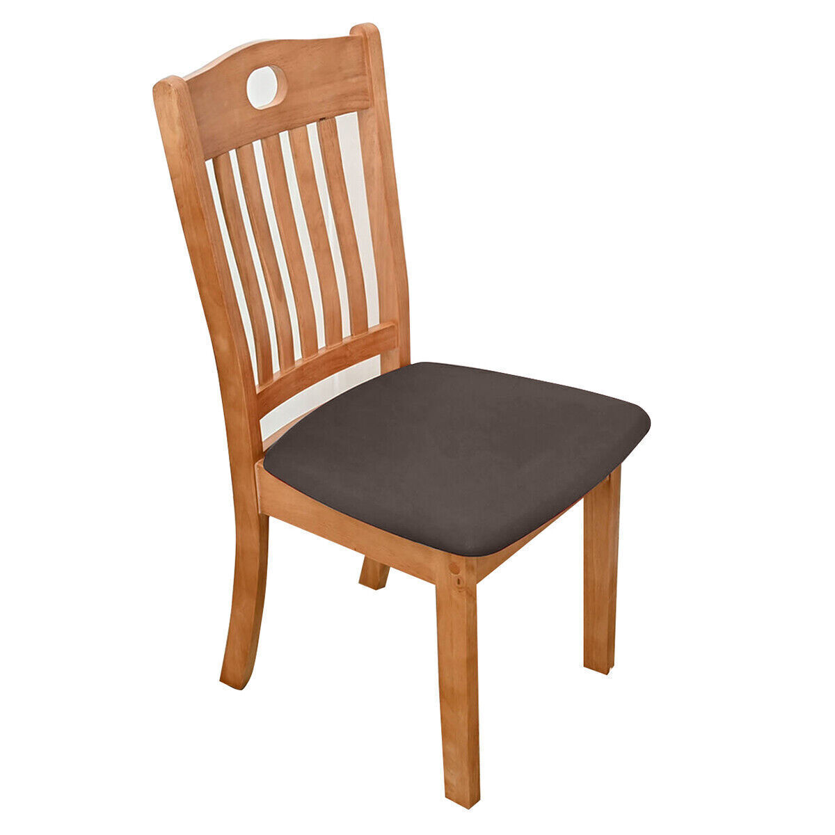 1-8 Pcs Spandex Peached Seat Cover Dining Stretch Chair Cover Elastic Slipcover