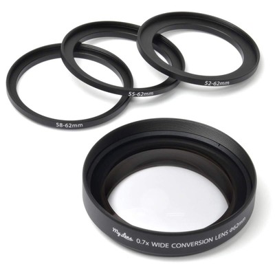 Samcorn My Lens Video Camera Wide Conversion Diameter 52-62mm Full HD MLE62W07