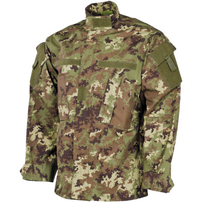 MFH Hombres Chaqueta de Campo ACU Ripstop Eeuu Uniforme Vegetato Woodland Camo