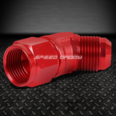 12AN AN-12 3/4 МУЖСКОЙ ЖЕНСКИЙ 45-ГРАДУСНЫЙ ШТУЦЕР ДЛЯ ПЕРЕГОРОДКИ С КРАСНОЙ АЛЮМИНИЕВОЙ ОТДЕЛКОЙ