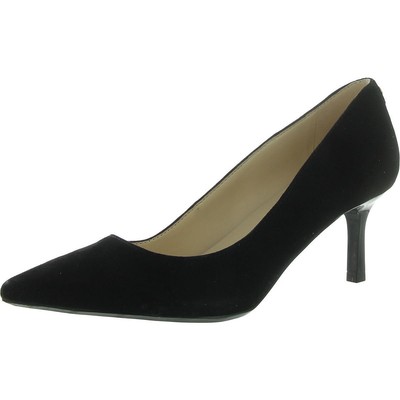 Nine West Womens Kuna Black Suede Slip On Pumps Shoes 7.5 Medium (B,M) BHFO 6277