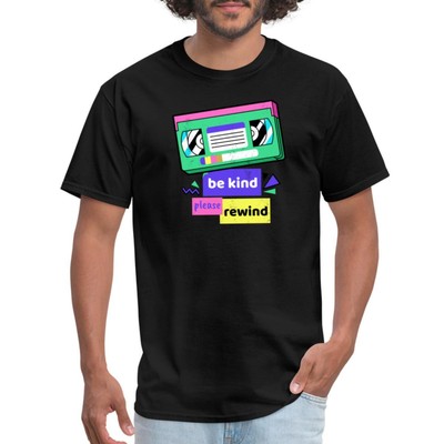 Be Kind Please Rewind VHS Retro Vaporwave Aesthetic Men's T-Shirt