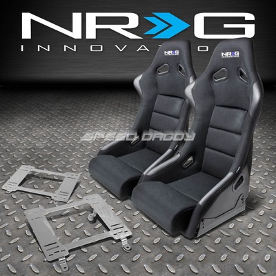 КОВШЕОБРАЗНЫЕ ГОНОЧНЫЕ СИДЕНЬЯ NRG ИЗ СТЕКЛОВОЛОКНА + СТАЛЬНОЙ КРОНШТЕЙН T304 ДЛЯ 82-92 FIREBIRD