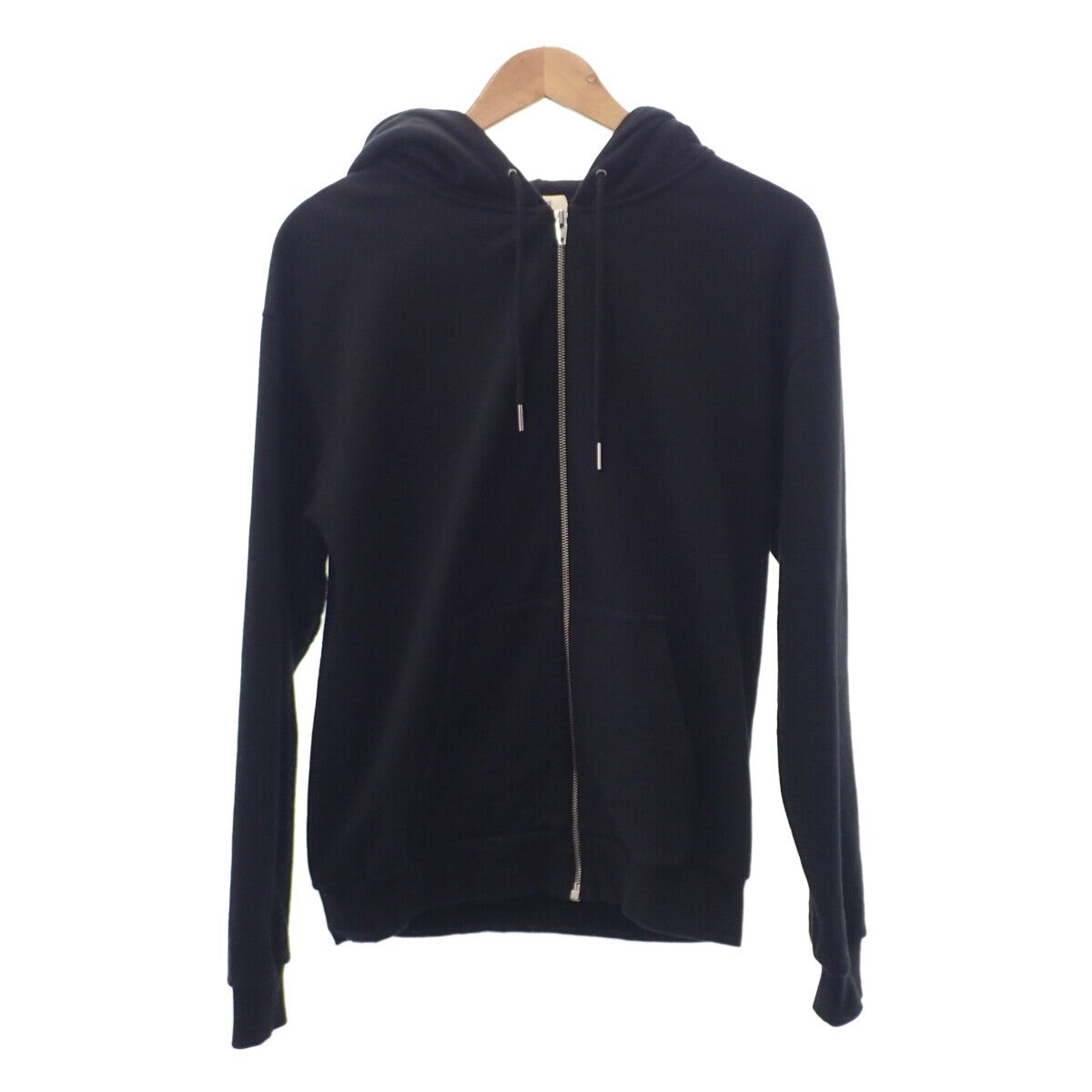 CELINE Hoodie Tops 100% Cotton Black Zip Parka Size S Unisex