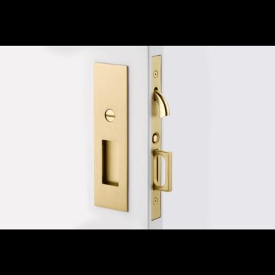 Emtek 2155US4 Narrow Modern Rectangular Privacy Pocket Door Mortise Lock 1 3/8