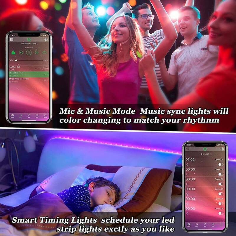 LED Band Streifen RGB Stripe Leiste 5050 Band Licht Leuchte Lichterkette 1m-30m