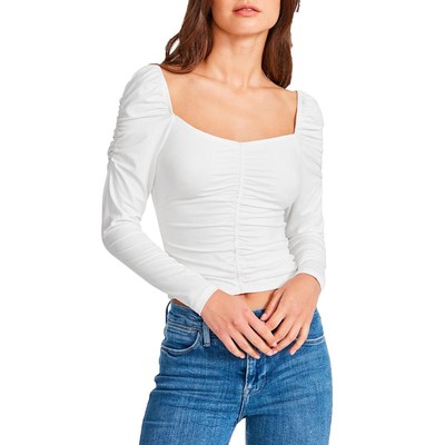 

Женская укороченная рубашка со сборками и рюшами BB Dakota by Steve Madden BHFO 5982