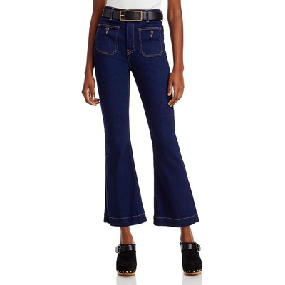 Veronica Beard Женские расклешенные стрейчевые джинсы Carson Denim до щиколотки BHFO 4359