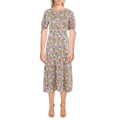 

Женское зеленое дневное платье миди Get Away Island Lost + Wander с цветочным принтом BHFO 6822, Green multi