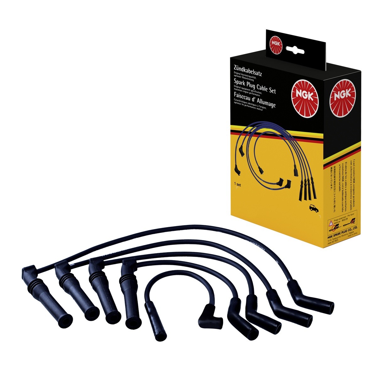 Zündleitungssatz 5 Kabel schwarz NGK Aftermarket-Expertise für u.a. PEUGEOT 405