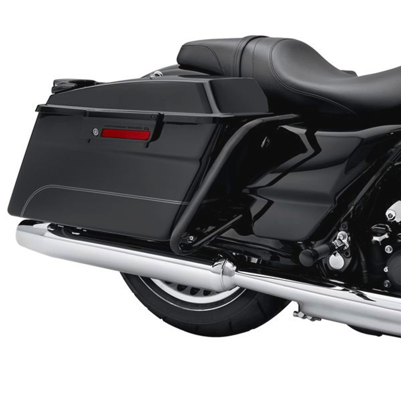 Gloss Black Guard Bar Saddlebag Bracket Fit For Harley Electra Street