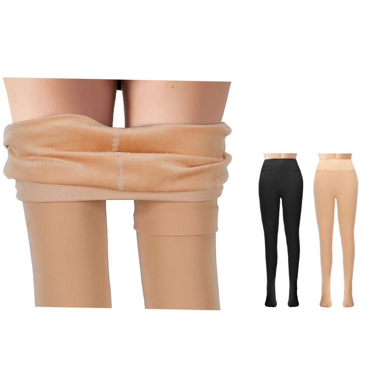 US Women Winter Warm Fleece Tights Stockings Thermal Lined Translucent Pantyhose