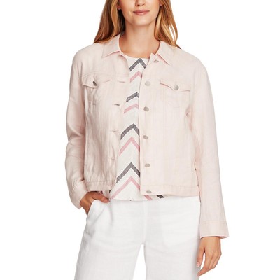 

Женская розовая льняная легкая многослойная куртка Vince Camuto  BHFO 8192, Pink lotus