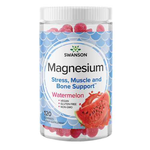 Swanson Magnesium Gummies - Арбуз 84 мг 120 жевательных конфет