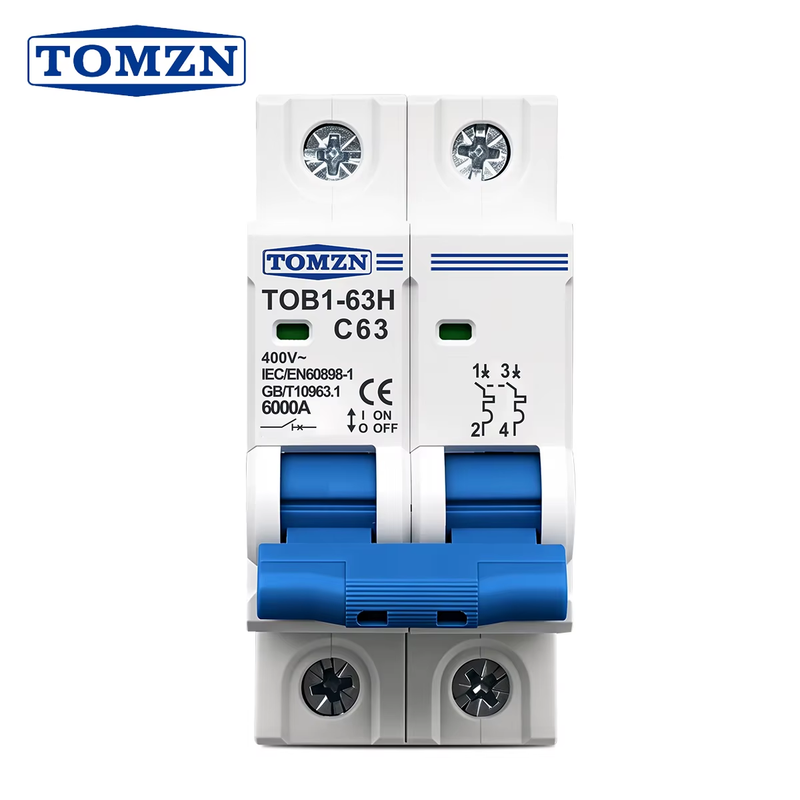 2P 3A 6A 10A 16A 20A 25A 32A 40A 50A 63A 230V/400V~ 50/60Hz Circuit breaker AC M
