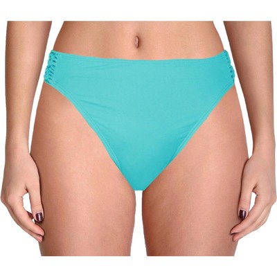 

Женские синие плавки в макраме Bleu Rod Beattie, расшитые бисером,  BHFO 2362, Island blue