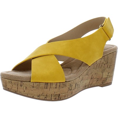 

Желтые женские босоножки на танкетке CL by Laundry, обувь 8,5, средний (B,M) BHFO 8284, Желтый, DA001