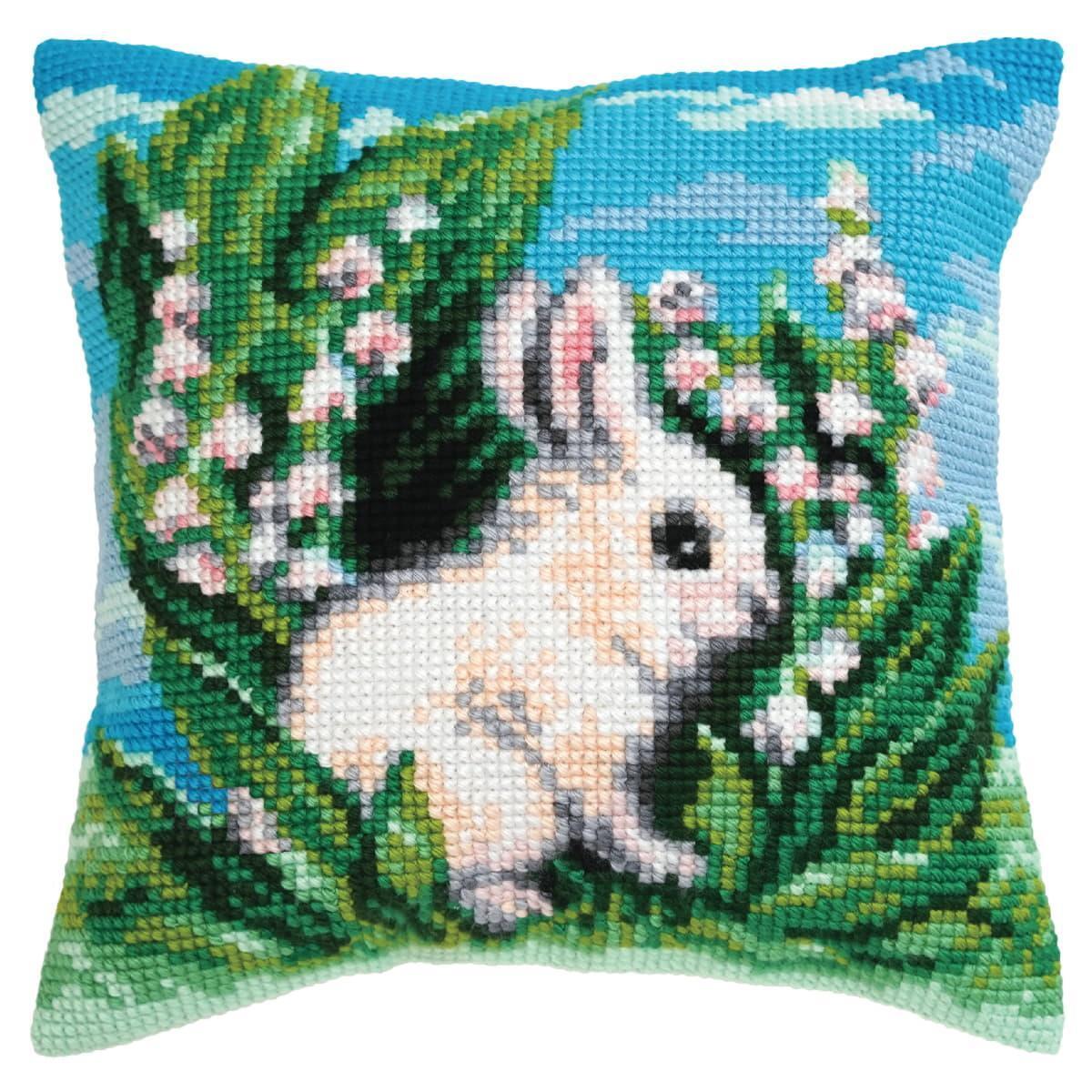 Kit point de croix estampillé CDA coussin 