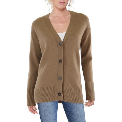 Vince Womens Brown Wool Button Front Shirt Cardigan Sweater Top XS BHFO 2301