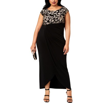 

Женское кружевное вечернее платье без рукавов Connected Apparel Plus BHFO 3653, Золотой