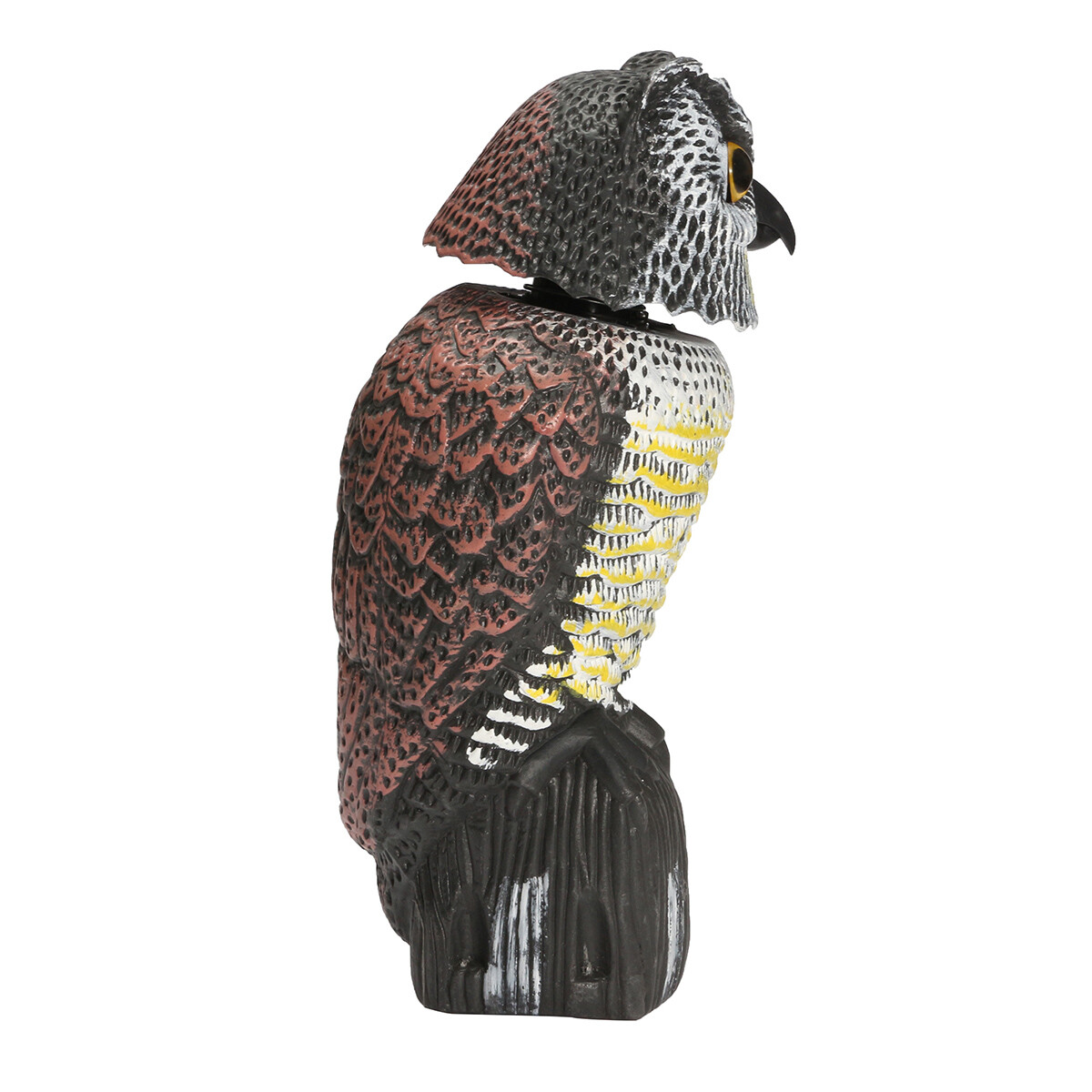 Artificial Resin Owl with Rotating Head Outdoor Hunting Decoy Garden Yard