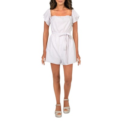 

Женский дневной комбинезон в полоску с галстуком спереди After Market BHFO 3577, Цвет слоновой кости