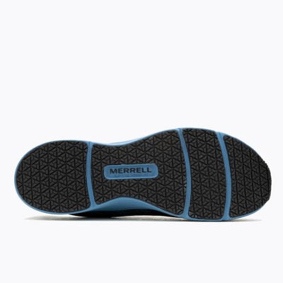 Pre-owned Merrell Work Men's Moab Flight Carbon Fiber Sd Work Shoe Black/steel - J005627, In Silver