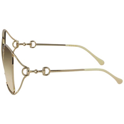 Pre-owned Gucci Brown Square Ladies Sunglasses Gg1020s 004 61 Gg1020s 004 61
