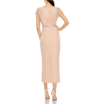 Женское вечернее платье Mac Duggal с розовыми украшениями, 16 BHFO 9334